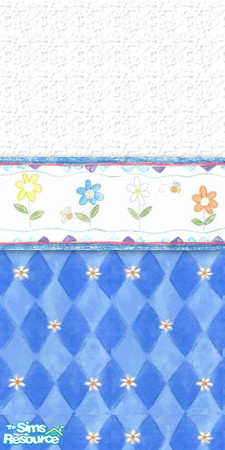Sims 2 — Kidkrazy Daisy Diamonds by STP Carly — Fun walls for kids' rooms!