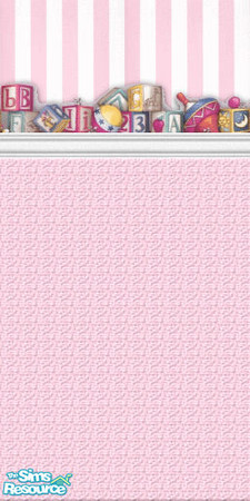 Sims 2 — Kidkrazy ABC's in Pinnk by STP Carly — Fun walls for kids' rooms!