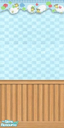 Sims 2 — Kidkrazy Sheep Sleep by STP Carly — Fun walls for kids' rooms!