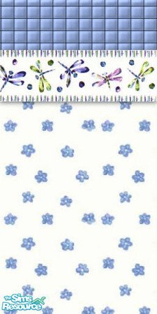 Sims 2 — Kidkrazy Flowery Bugs by STP Carly — Fun walls for kids' rooms!