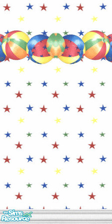 Sims 2 — Kidfun Stars & Balls by STP Carly — Fun walls for boys and girls!