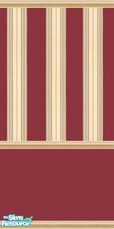 Sims 2 — Elegant Red Stripe Set 2 by Girl-from-mars — Includes 8 matching walls which tile perfectly with each other and