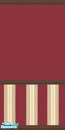 Sims 2 — Elegant Red Stripe Set 5 by Girl-from-mars — Elegant Red Stripe Set with Darkwood Trim. 8 tiling walls. You can