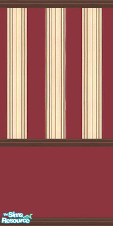 Sims 2 — Elegant Red Stripe Set 4 by Girl-from-mars — Elegant Red Stripe Set with Darkwood Trim. 8 tiling walls. You can
