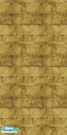 Sims 2 — golden brick wall by oldmember_Lisa_Banks — brick wall