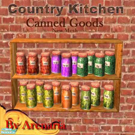 Sims 2 — Canned Goods by arenaria —  Jams and veggies. By Arenaria