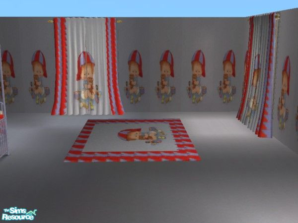 Sims 2 — Lil Boy with Toys rug set by ead425 — walls and floors are already at TSR. 14 items, crib, counter to get upper