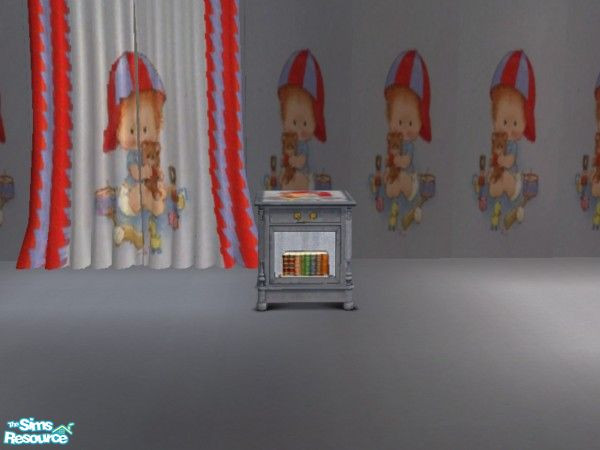 Sims 2 — Lil Boy with Toys night stand by ead425 — walls and floors are already at TSR. 14 items, crib, counter to get