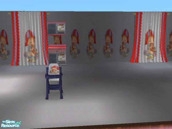 Sims 2 — Lil Boy with Toys hi chair by ead425 — walls and floors are already at TSR. 14 items, crib, counter to get upper