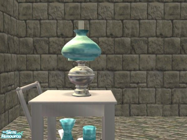 Sims 2 — White Stove Matching Kitchen Oil Lamp by c_literati — Sorry, folks, this one's *not* TSRAA.