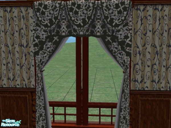 Sims 2 — White Stove Matching Kitchen Curtains by c_literati — A kitchen to match the white stove from the stove set I