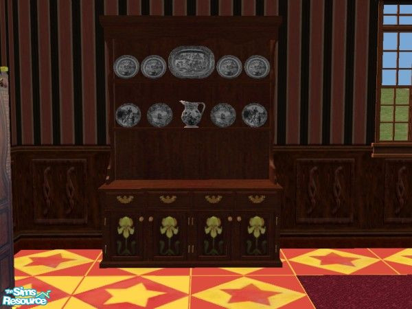 Sims 2 — Black Stove Matching Kitchen Welsh Dress by c_literati — Sorry, folks, this one's *not* TSRAA.