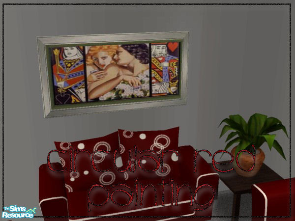 Sims 2 — Circular Red Painting by marydyth — Circular Red Set is a recolor of the arizona set by schtinky00 