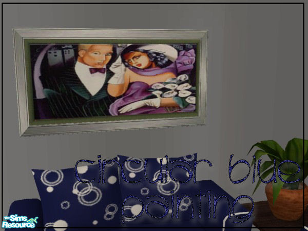 Sims 2 — Circular Blue Painting by marydyth — Circular Blue Set 