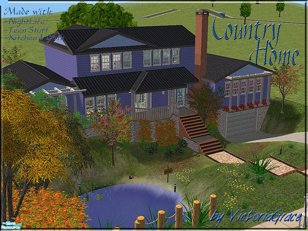 Sims 2 — Country Home by VictoriaGrace — This comfortable country home is made with the NightLife EP, Teen Stuff, Kitchen