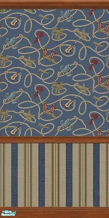 Sims 2 — Cowpoke Wallpaper #1 by tamlfra — 1 of 3 wallpapers to match the Cowpoke nursery/bedroom.