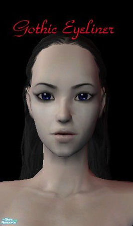 Sims 2 — Gothic Makeup, Set 3 - Eyeliner by andi and grim — This is a black gothic eyeliner, it has flicks on the outer