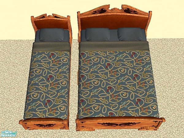 Sims 2 — Cowpoke Nursery/Bedroom Bedding by tamlfra — Bedding looks great on both a double, or single bed. This way, you