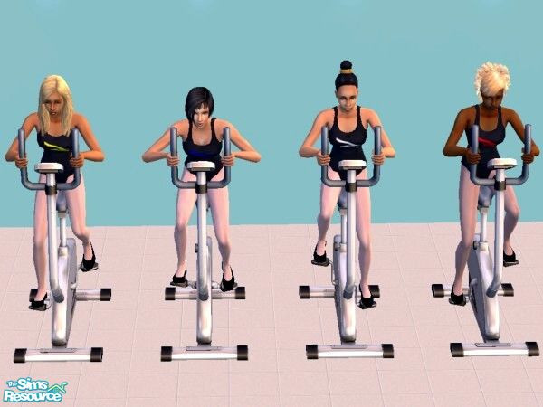 Sims 2 — zigzag gym and swimsuit by qvisn — by qvisn