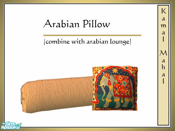 Sims 2 — Kamal Mahal set - Arabian Pillow by senemm — Arabian Pillow - Let\'s conjure some oriental athmosphere in your