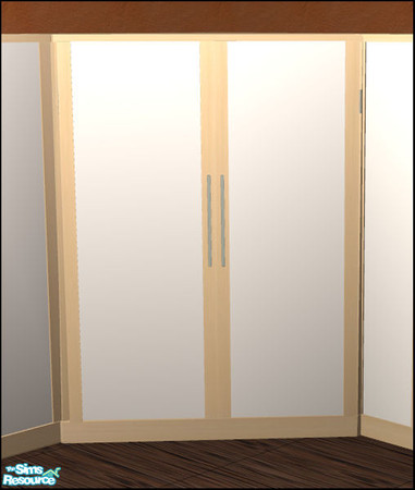 Sims 2 — Naturals Bedroom Ash -Cornerwardrobe-white by Elize-37sims — White door panels