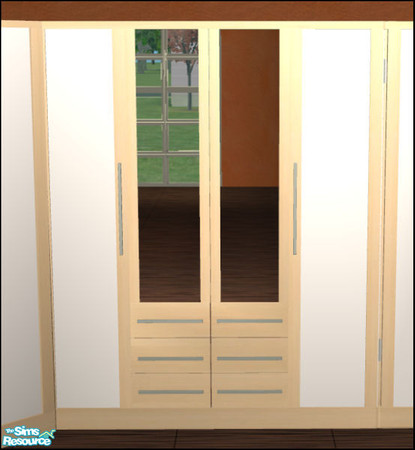 Sims 2 — Naturals Bedroom Ash - Largewardrobe-white by Elize-37sims — Whire door panels