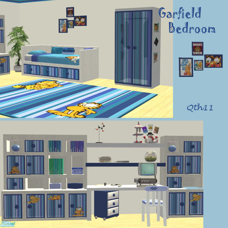 Sims 2 — Garfield Bedroom by qth11 — 