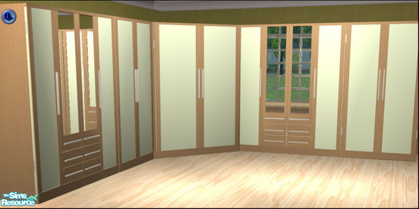 Sims 2 — Naturals Largewardrobe green by Elize-37sims — Green doorpanels for the Naturals Dressingroom