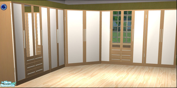 Sims 2 — Naturals Wardrobe panels - white by Elize-37sims — White doorpanels for the Naturals Dressingroom