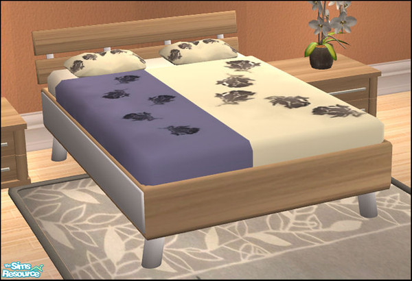 Sims 2 — Naturals Bedroom - Naturals Bed by Elize-37sims — The Bed has a daycover that can be placed over the bedding. No