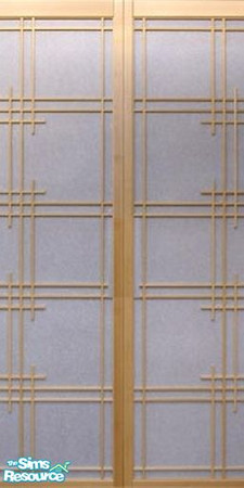 Sims 2 — Oriental Smoke Screen by galilea — A very pale smoke color enhances this unusual combination of paper and wood.