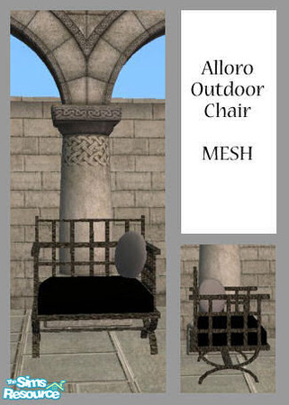 Sims 2 — Alloro Outdoor Chair Mesh by laurel37 — Stylish enough for indoors, durable enough for the outdoors. A simple
