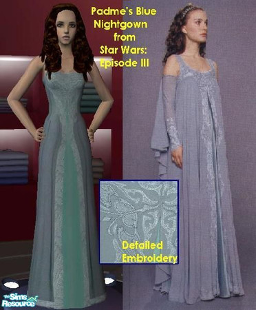 green and navy blue dress Padme Amidala Women Blue Nightgown Sleepwear Dress Carnival Halloween  Cosplay Costume main image 0