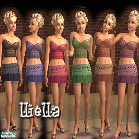 Sims 2 — Lacy Top Outfit by lliella — Get all dolled up for a night of fun partying at the hottest clubs! Sexy lacy top
