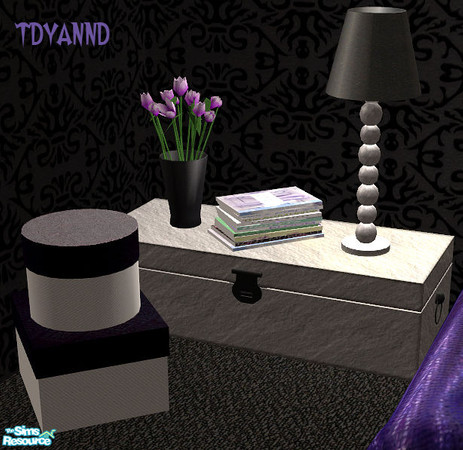 Sims 2 — Darkest Sin - Bedroom8 Recolor - Table by tdyannd — A deep sinful recolor of Jope\'s Bedroom8 mesh from Simply