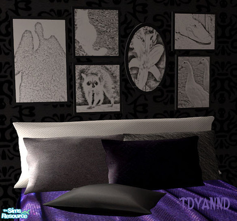 Sims 2 — Darkest Sin - Bedroom8 Recolor - Bed Pillows by tdyannd — A deep sinful recolor of Jope\'s Bedroom8 mesh from