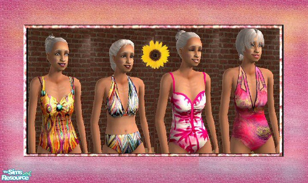 Sims 2 — Happy swimming ! by Helena — Are you tired of Maxis (sorry, Maxis) swimwear for elder women ? This collection is