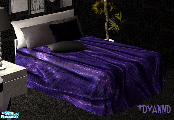 Sims 2 — Darkest Sin - Bedroom8 Recolor - Bed by tdyannd — A deep sinful recolor of Jope\'s Bedroom8 mesh from Simply