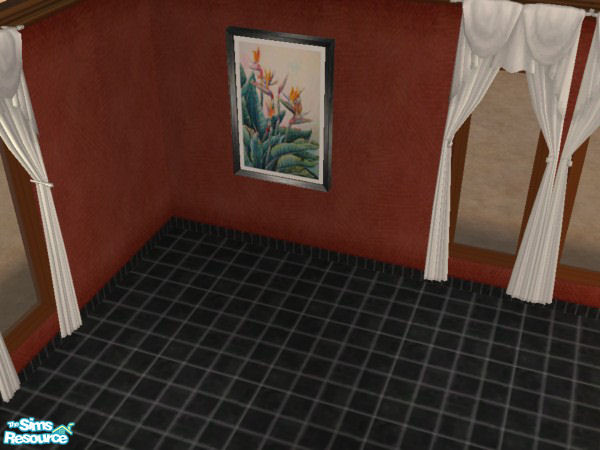 Sims 2 — Key West Painting 01 by SimsLvrGrl — Hot and cool, all at the same time! Bird of Paradise painting for your sims