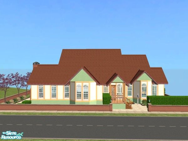 Sims 2 — Tara by Shakeshaft — Tara is a pretty Bungalow, it has 1 bedroom and 1 1/2 bathrooms the bedroom has a walkin