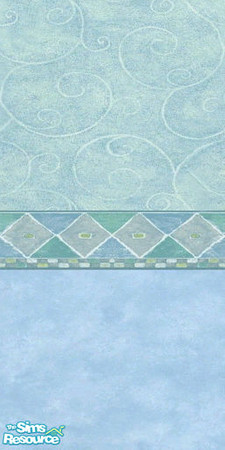 Sims 2 — Teal'n'Blue Wall by Queen_Of_The_Stone_Age — -