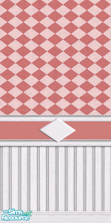 Sims 2 — Red Romboid Wall by Queen_Of_The_Stone_Age — -