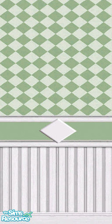 Sims 2 — Green Romboid Wall by Queen_Of_The_Stone_Age — -