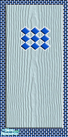 Sims 2 — Blue Geometric Wall Paneling by buntah — This is the blue wall for my Counter Coordinates set. TSRAA
