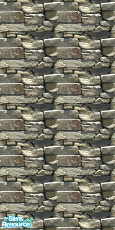 Sims 2 — Rock Wall by swmeek — A rock wall for your sims houses.