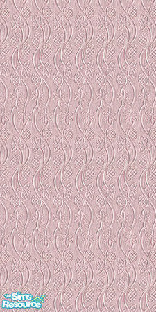 Sims 2 — Pink Scroll Wall by HChangeri — Plain & Simple.