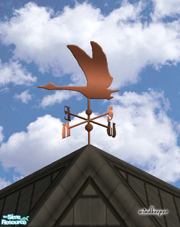 Sims 2 — Goose weather vane, copper by Windkeeper — You need to download "Weather vane" file from this set in