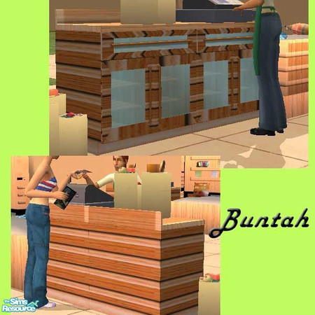 Sims 2 — SuperMarket Counter BASE for Register by buntah — This is the counter base that holds the cash register, for use