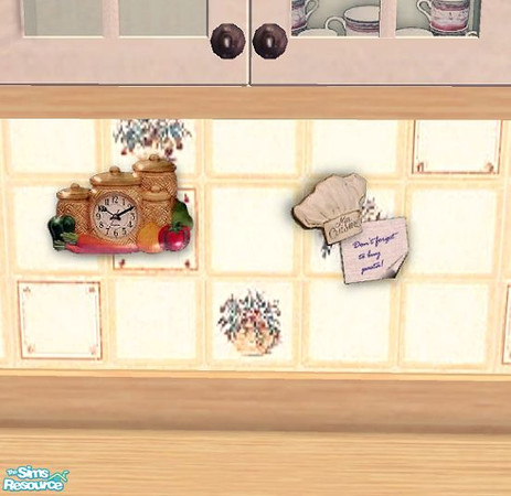Sims 2 — Decorating The Kitchen - Kitchen Area De by Bitzybus — Recolor for the "kitchen area decor mesh", you