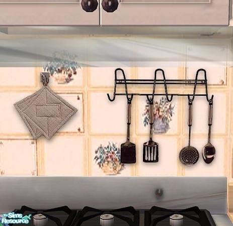 Sims 2 — Decorating The Kitchen - Kitchen Area De by Bitzybus — Decor and houseware to put on the wall in the kitchen